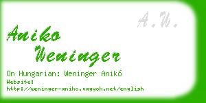 aniko weninger business card