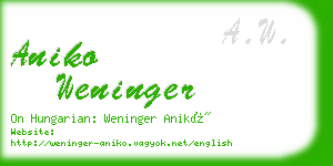 aniko weninger business card